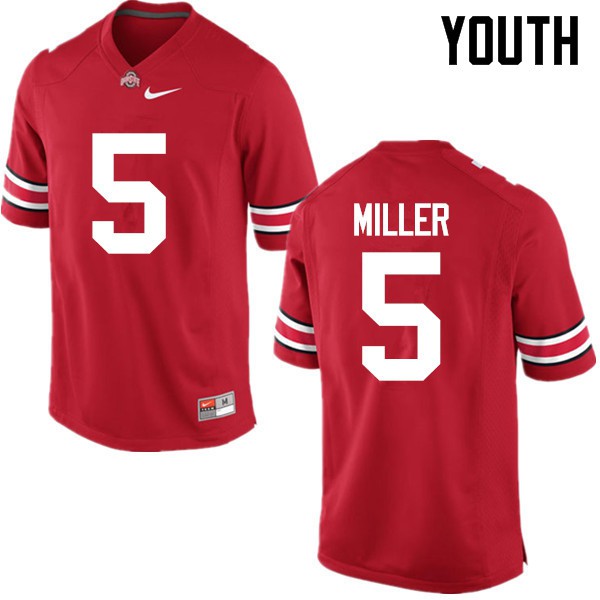 Ohio State Buckeyes #5 Braxton Miller Youth University Jersey Red OSU64857